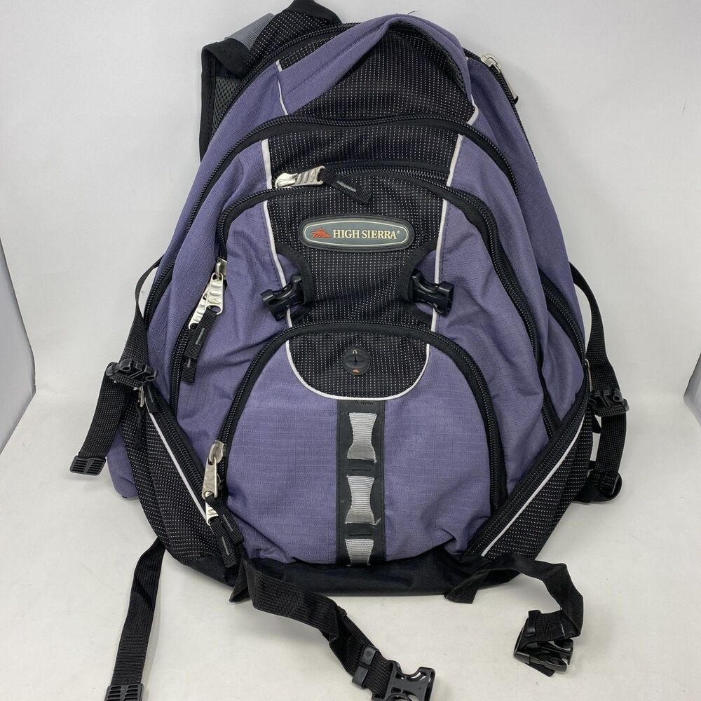 High Sierra Elite Tech Spot Suspension Strap System Backpack Black 18x12 *Tear*